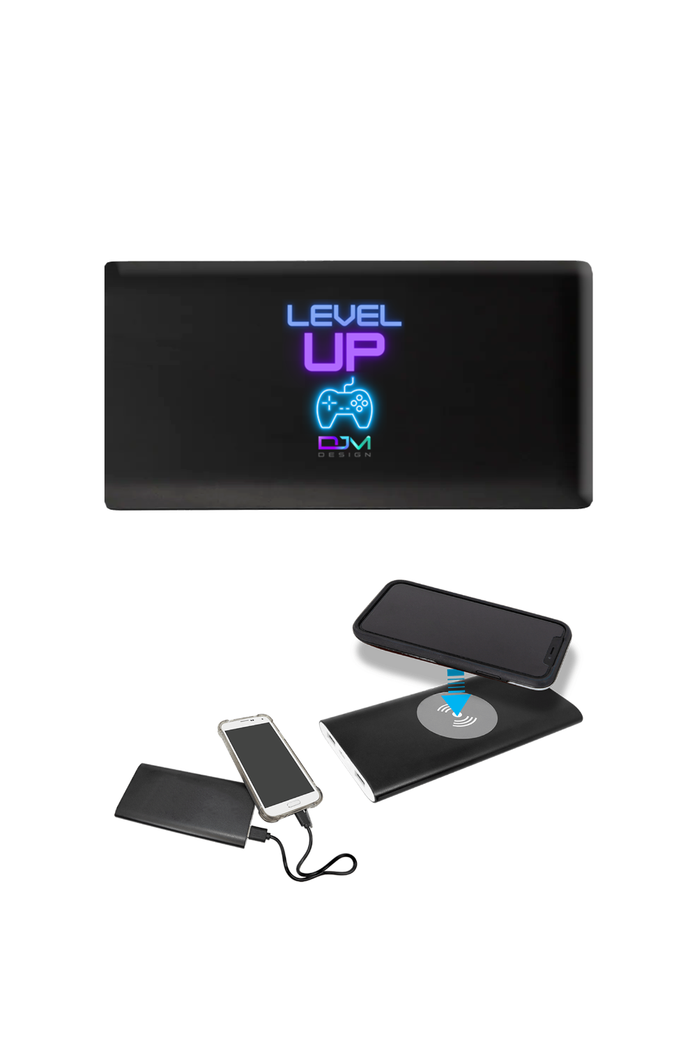 DJM.Design™ Power Bank & Wireless Anodized Aluminum Charger (500 Points)