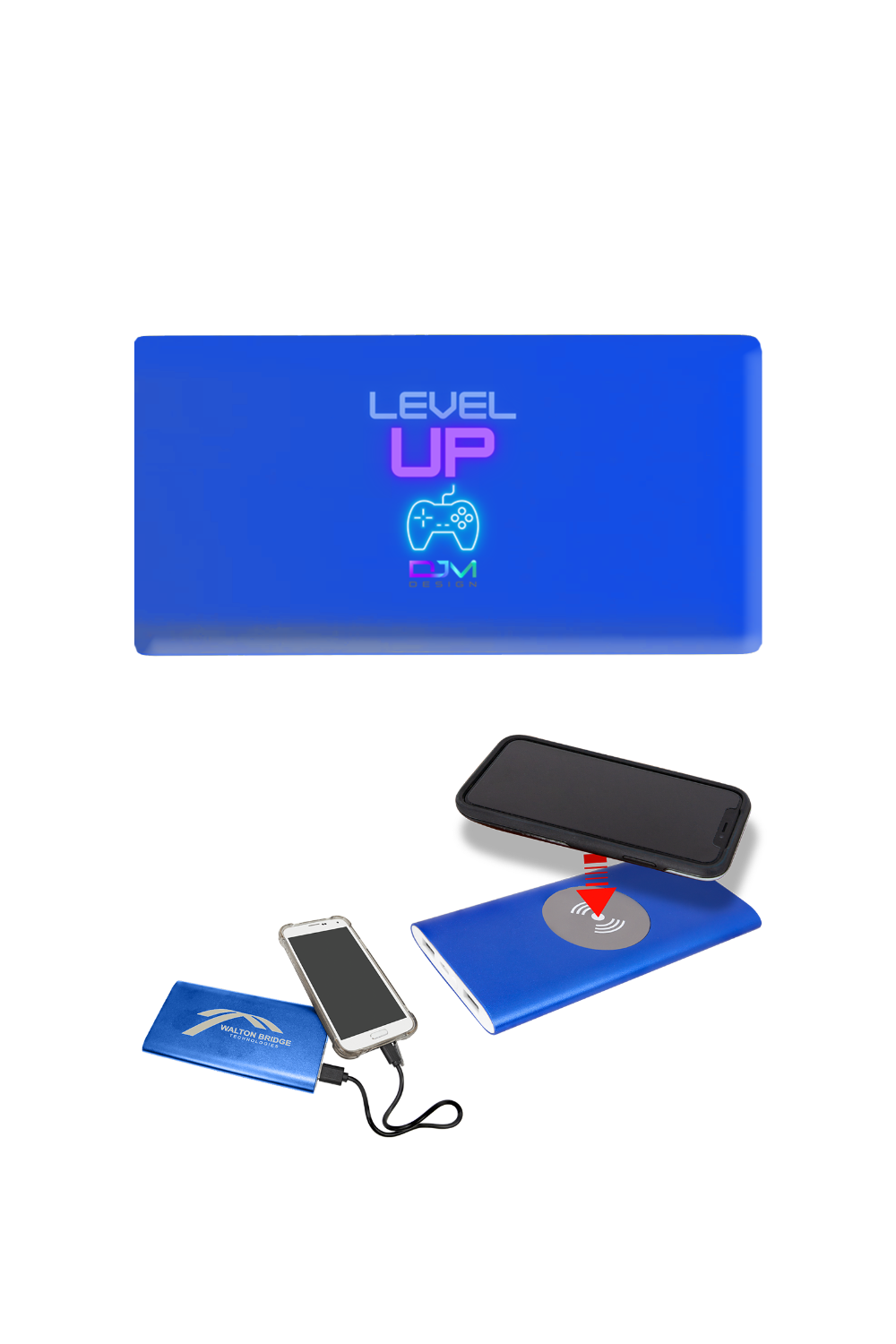 DJM.Design™ Power Bank & Wireless Anodized Aluminum Charger (500 Points)