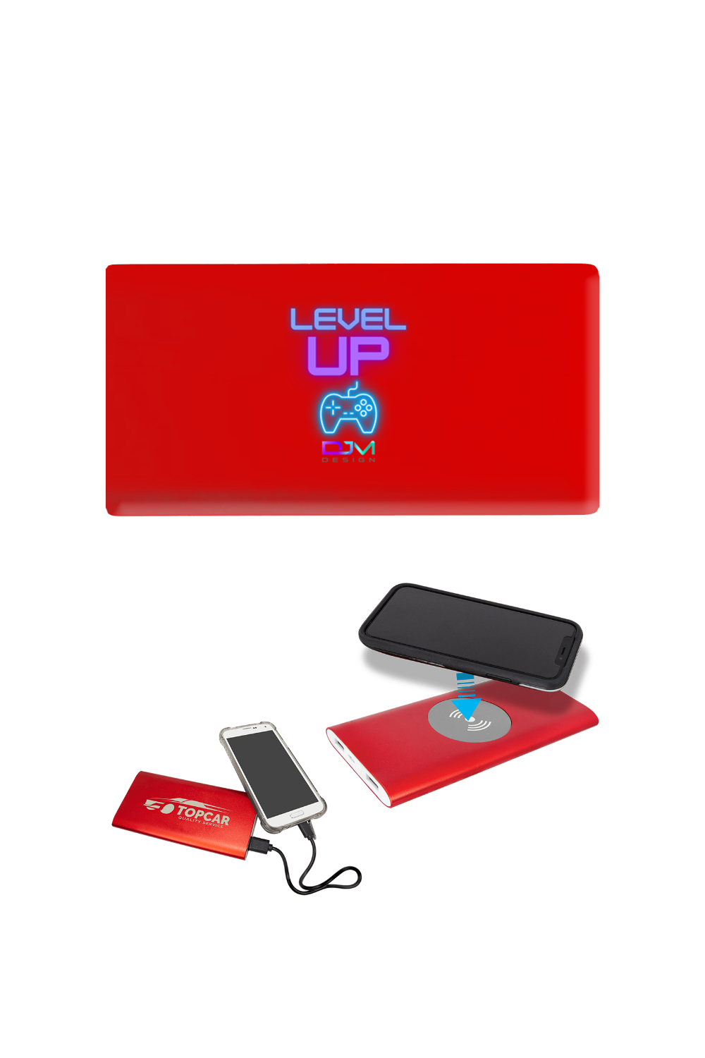 DJM.Design™ Power Bank & Wireless Anodized Aluminum Charger (500 Points)